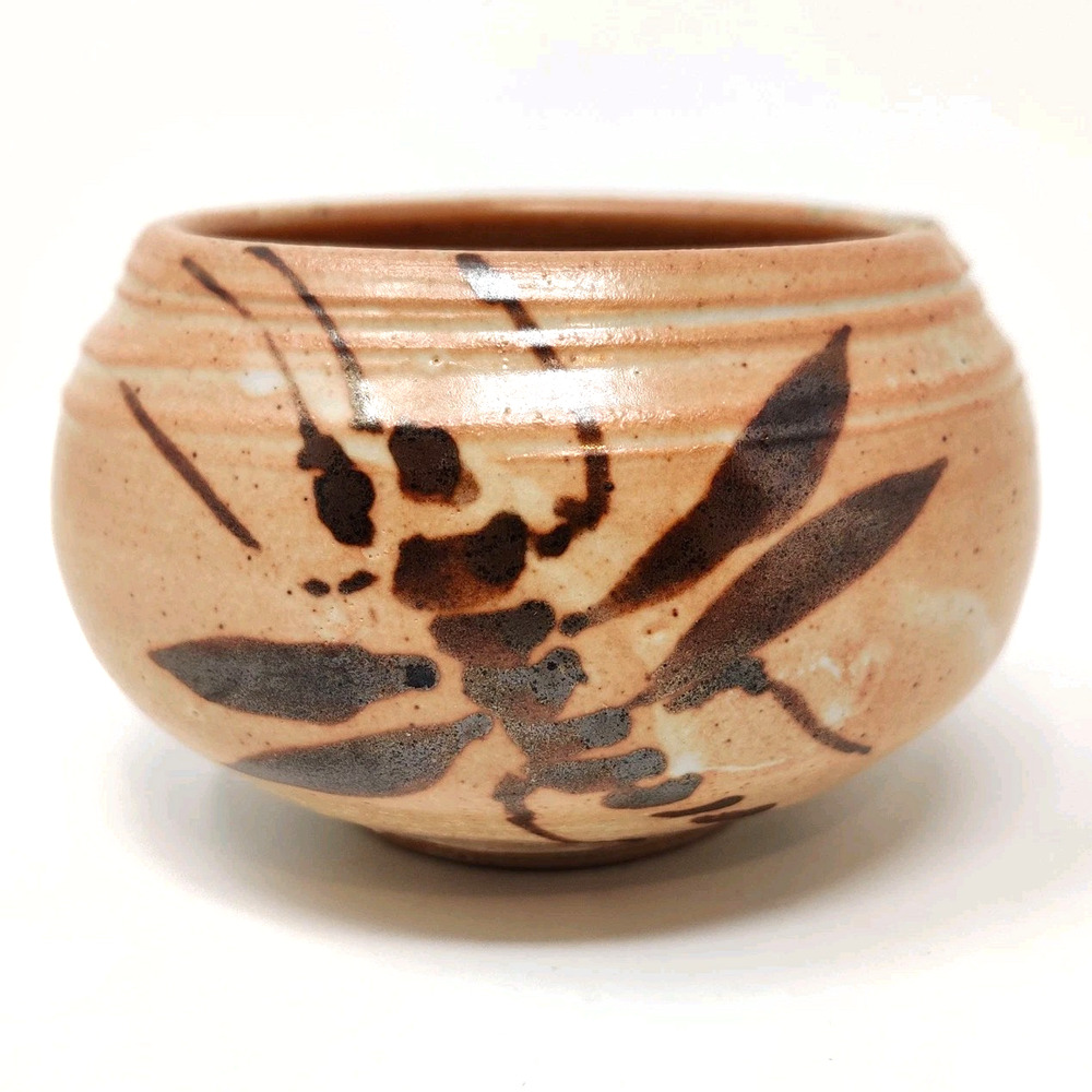 Signed Studio Pottery Dragonfly Pot Bowl Vase Planter Insect Bug Wings 5"w 3"t